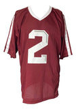 Johnny Manziel Signed Custom Maroon College Football Jersey w/ 3 Insc BAS ITP - Sports Integrity