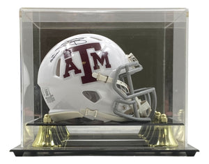 Johnny Manziel Signed Texas A&M White Mini Speed Helmet 12 Heisman BAS w/ Case