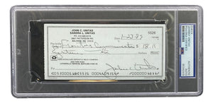 Johnny Unitas Baltimore Colts Signed Bank Check #5526 PSA