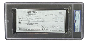 Johnny Unitas Baltimore Colts Signed Bank Check #7686 PSA/DNA - Sports Integrity