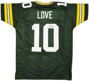 Jordan Love Green Bay Signed Green Football Jersey BAS ITP - Sports Integrity