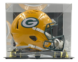 Jordan Love Signed Green Bay Packers Full Size Speed Replica Helmet BAS w/ Case