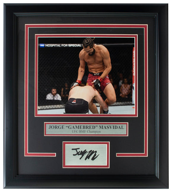 Jorge Gamebred Masvidal Framed UFC 8x10 Photo w/Laser Engraved Signature - Sports Integrity