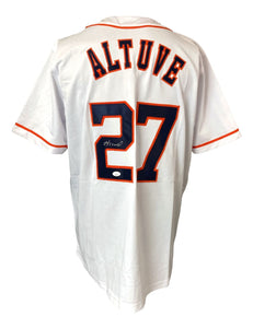 Jose Altuve Houston Signed White Baseball Jersey JSA