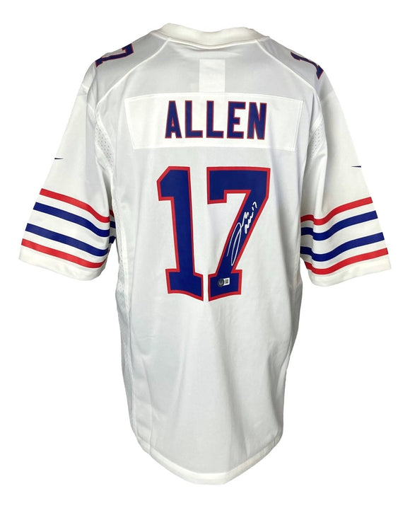 Josh Allen Signed Buffalo Bills White Nike Game Football Jersey BAS ITP - Sports Integrity