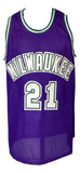 Jrue Holiday Milwaukee Signed Purple Basketball Jersey BAS