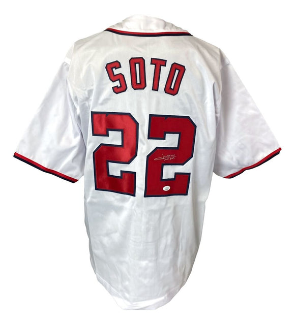 Juan Soto Washington Signed White Baseball Jersey JSA - Sports Integrity