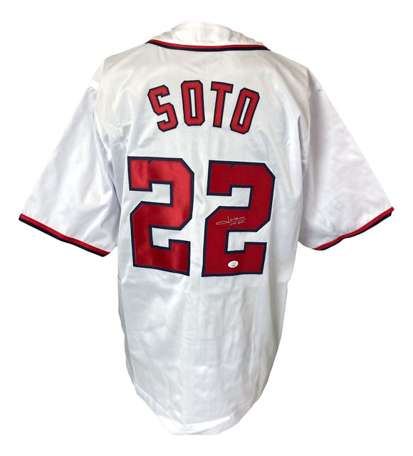 Juan Soto Washington Signed White Baseball Jersey JSA