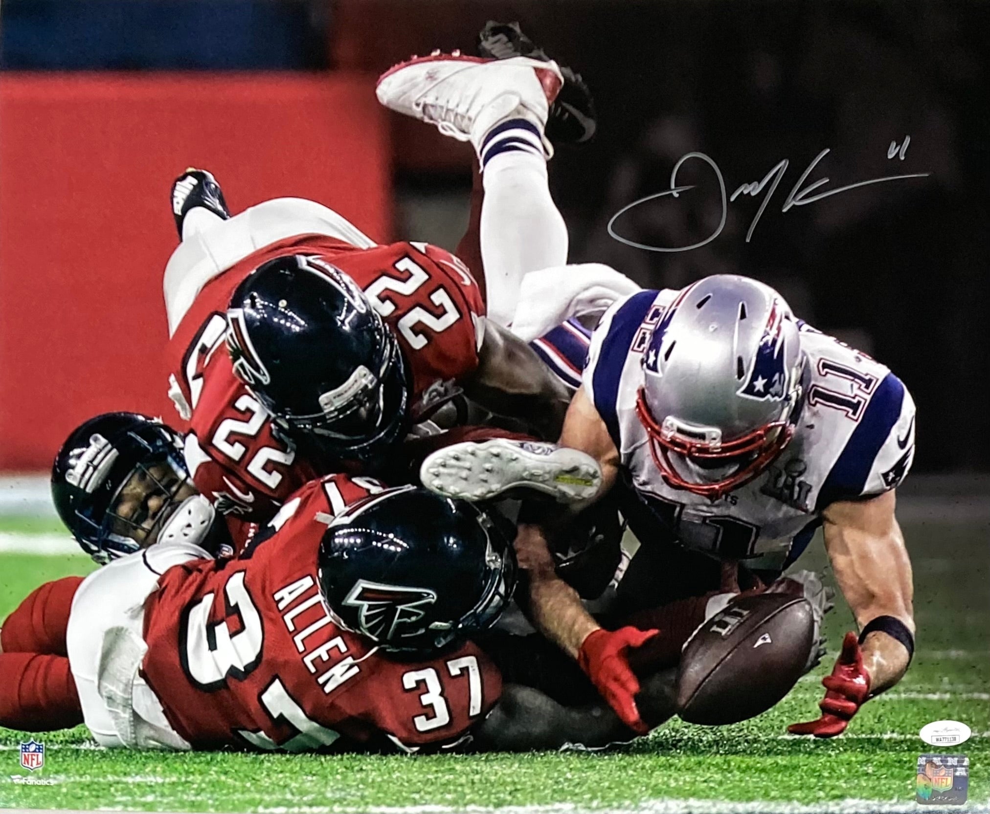 Tom Brady / Rob Gronkowski Signed New England Patriots 16x20 Photo Framed  w/ - Inscriptagraphs Memorabilia