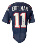 Julian Edelman Signed Custom Blue Pro - Style Football Jersey JSA ITP - Sports Integrity