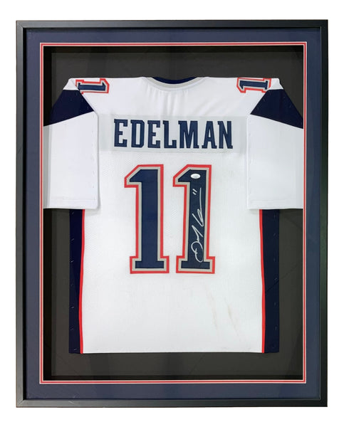 Julian Edelman Signed Framed Custom Blue Football Jersey JSA ITP – Sports  Integrity