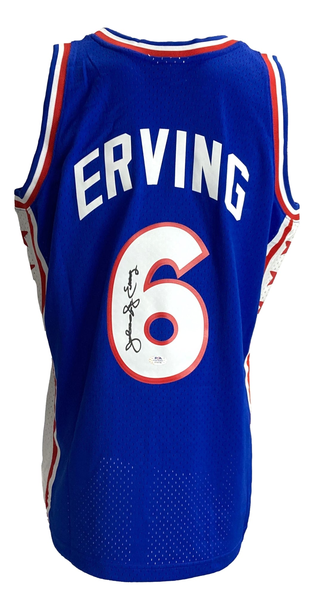 Julius Dr. J Erving Signed 76ers Blue M&N Hardwood Classics Swingman J –  Sports Integrity