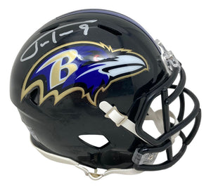 Justin Tucker Signed Baltimore Ravens Mini Speed Helmet JSA ITP