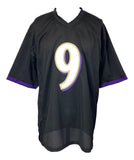 Justin Tucker Baltimore Signed Black Football Jersey JSA ITP - Sports Integrity