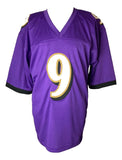 Justin Tucker Baltimore Signed Purple Football Jersey JSA ITP - Sports Integrity