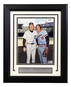 Al Kaline Brooks Robinson Signed Framed 8x10 MLB Baseball Photo BAS - Sports Integrity