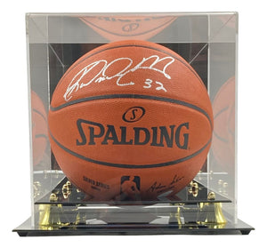 Karl Malone Utah Jazz Signed Spalding I/O NBA Basketball JSA ITP w/ Case - Sports Integrity