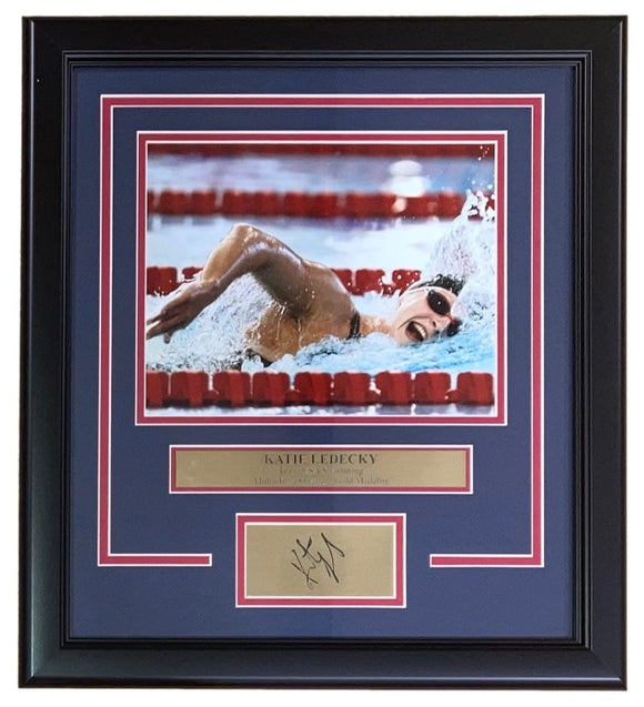 Katie Ledecky Framed 8x10 USA Swimming Photo w/ Laser Engraved Signature - Sports Integrity