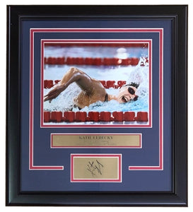 Katie Ledecky Framed 8x10 USA Swimming Photo w/ Laser Engraved Signature