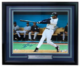 Ken Griffey Jr. Signed Framed 16x20 Seattle Mariners Photo BAS ITP