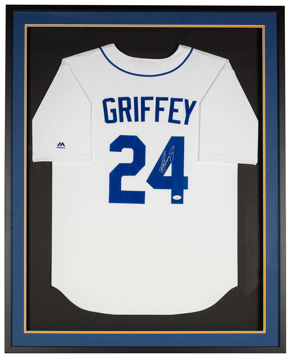 Ken Griffey Jr. Signed Framed Mariners Majestic Baseball Jersey JSA