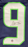 Kenneth Walker III Signed Custom Navy Pro - Style Football Jersey BAS - Sports Integrity