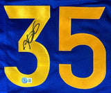 Kevin Durant Golden State Signed Blue Basketball Jersey BAS - Sports Integrity