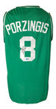 Kristaps Porzingis Boston Signed Green Basketball Jersey BAS