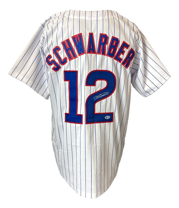 Kyle Schwarber Chicago Signed White Baseball Jersey BAS