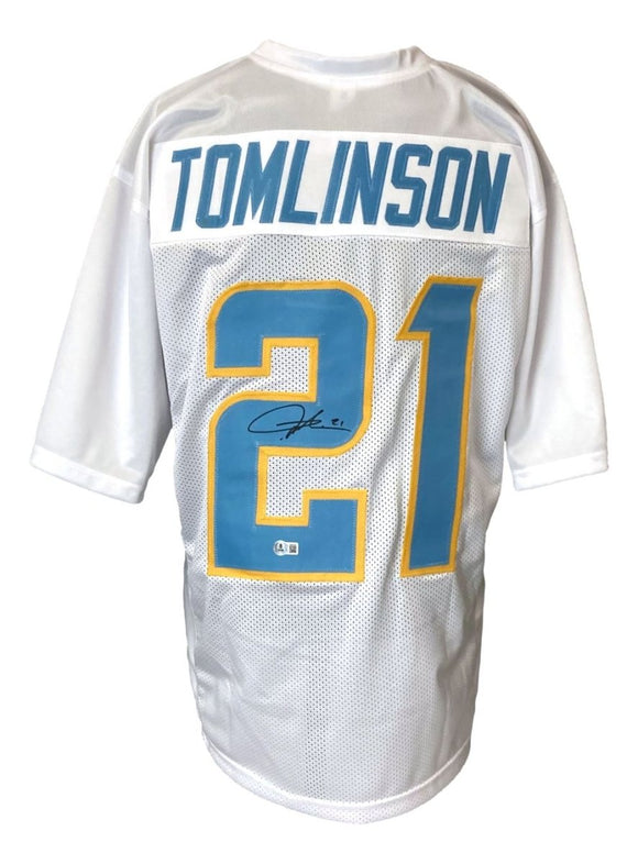 LaDainian Tomlinson San Diego Signed White Football Jersey BAS - Sports Integrity