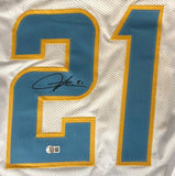 LaDainian Tomlinson San Diego Signed White Football Jersey BAS - Sports Integrity