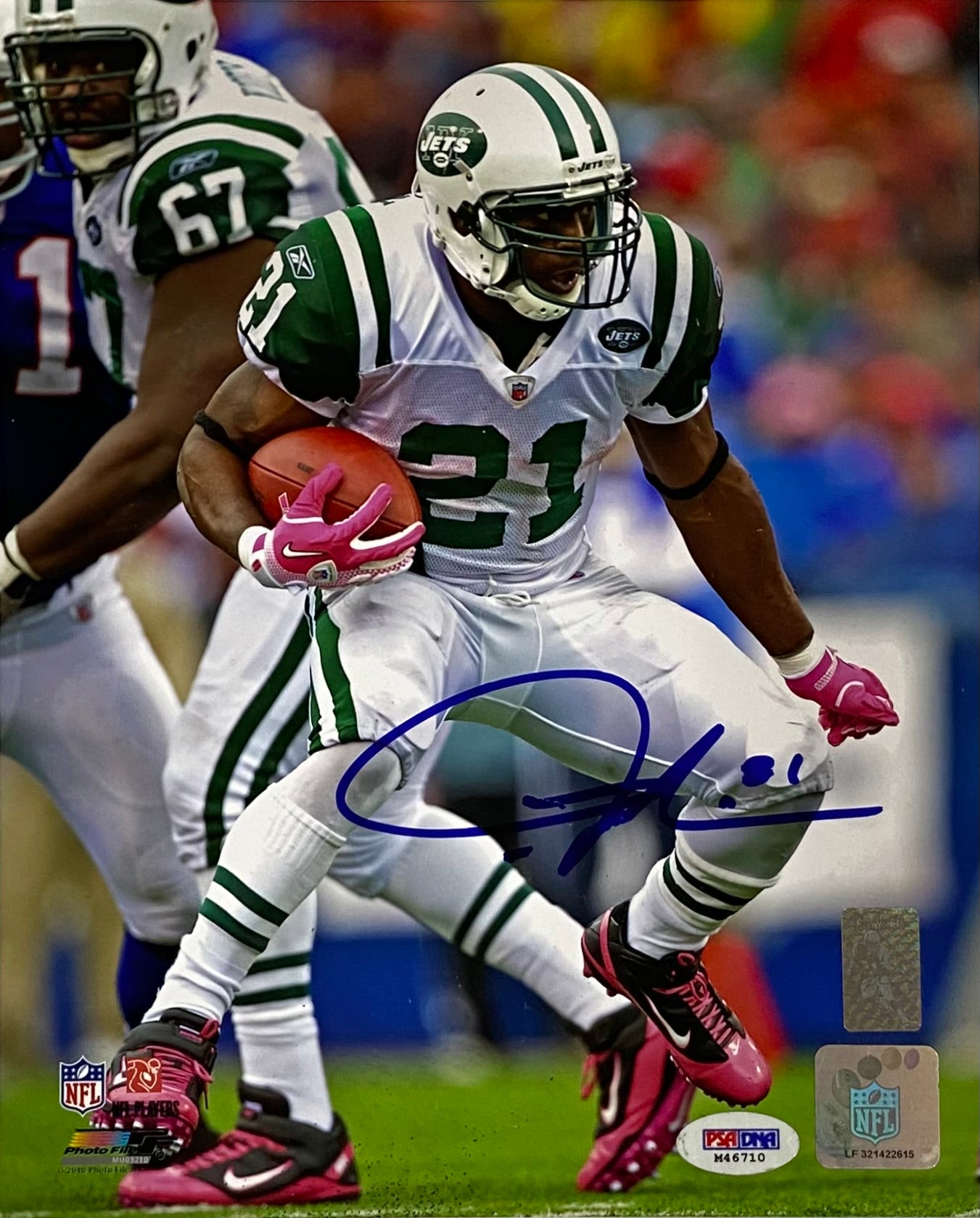 Ladainian Tomlinson Signed New York Jets Action 8×10 Photo