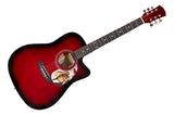 Lainey Wilson Signed 41" Red Acoustic Guitar BAS - Sports Integrity