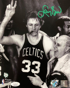 Larry Bird Signed 8x10 Boston Celtics Photo w/ Red Auerbach Bird+JSA ITP - Sports Integrity