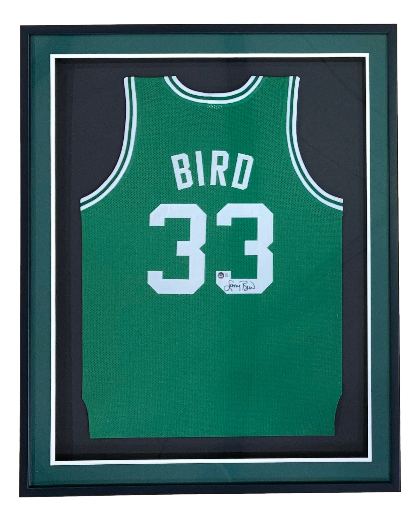 Larry Bird Signed Framed Custom Green Pro Style Basketball Jersey JSA –  Super Sports Center