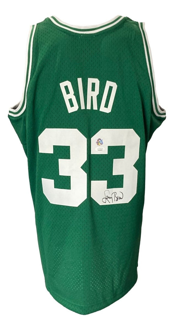 Larry Bird Signed Boston Celtics Green M&N HWC Swingman Jersey Bird+JSA ITP - Sports Integrity