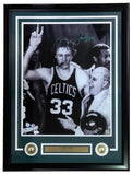 Larry Bird Signed Framed 16x20 Boston Celtics Photo w/ Red Auerbach Bird+JSA ITP