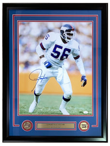 Lawrence Taylor Signed Framed 16x20 New York Giants Photo JSA