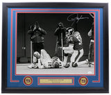 Lawrence Taylor Signed Framed 16x20 Giants Photo Sacking Cunningham Photo JSA - Sports Integrity