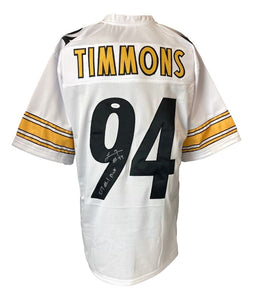 Lawrence Timmons Pittsburgh Signed White Football Jersey 07 #1 Pick JSA Hologram - Sports Integrity