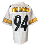 Lawrence Timmons Pittsburgh Signed White Football Jersey 07 #1 Pick JSA Hologram