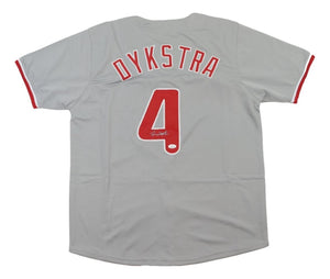 Lenny Dykstra Philadelphia Signed Gray Baseball Jersey JSA - Sports Integrity