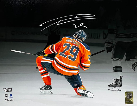 Leon Draisaitl Signed Edmonton Oilers 11x14 Spotlight Photo Fanatics - Sports Integrity