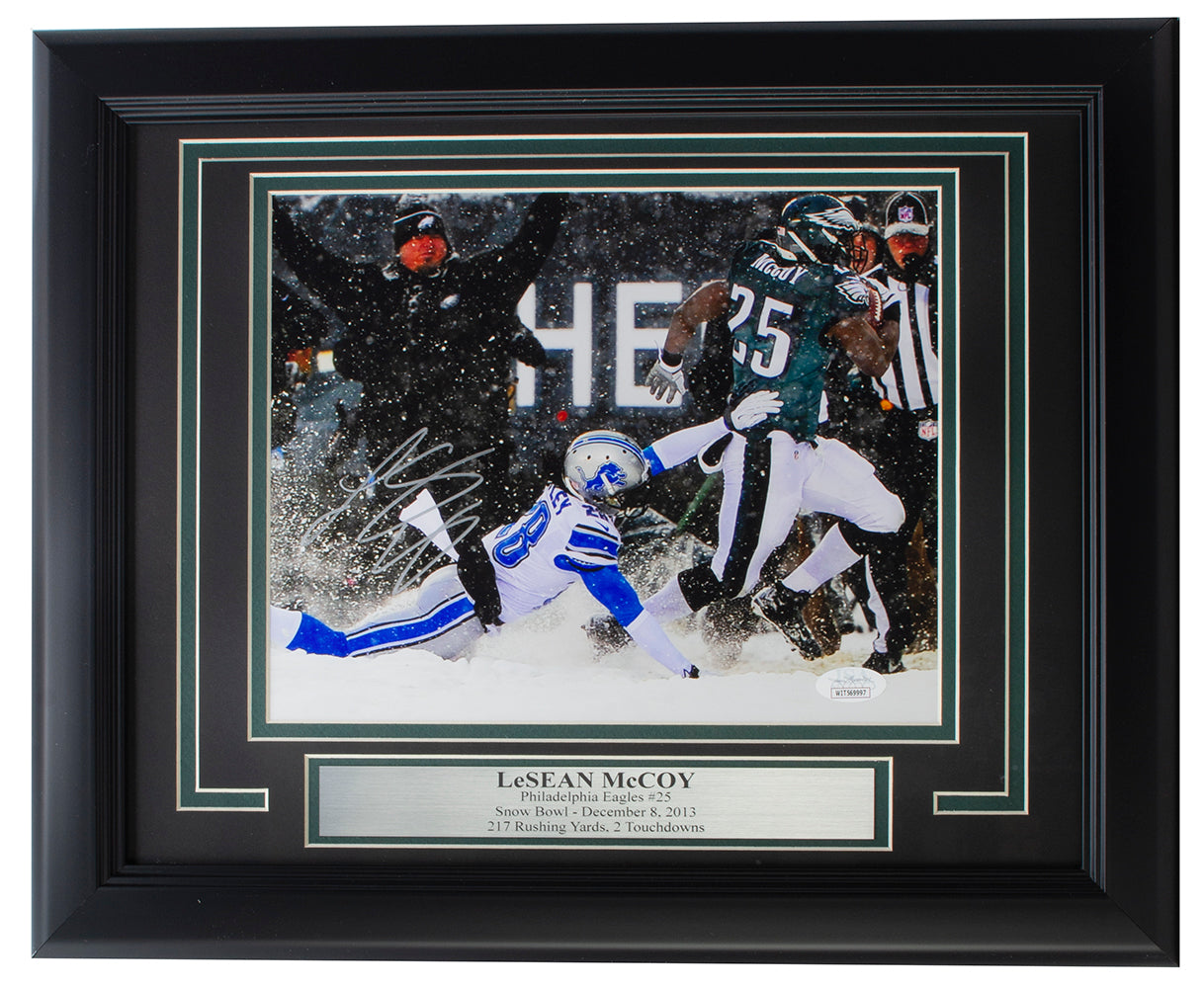 LeSean McCoy Signed Framed 8x10 Philadelphia Eagles Photo JSA