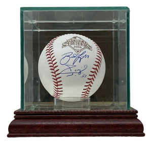 Brad Lidge Carlos Ruiz Signed Phillies 2008 World Series Baseball JSA w/ Case - Sports Integrity