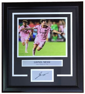 Lionel Messi Framed 8x10 Inter Miami FC Photo w/ Laser Engraved Signature