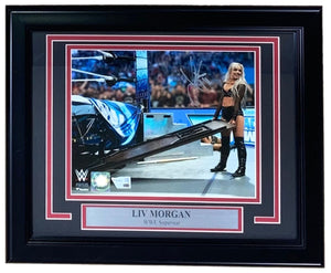 Liv Morgan Signed Framed 8x10 WWE Table Photo Fanatics