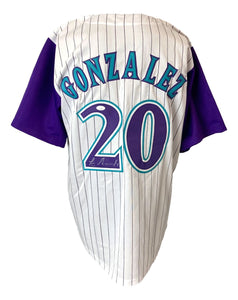 Luis Gonzalez Arizona Signed White Baseball Jersey JSA Hologram