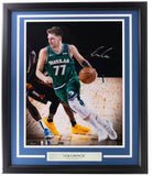 Luka Doncic Signed Framed 16x20 Dallas Mavericks Logoman Photo Panini - Sports Integrity