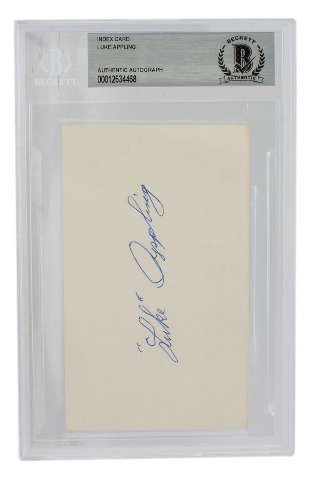 Luke Appling Signed Chicago White Sox Signature Cut BAS Sports